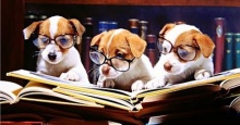 Cachorros e livros